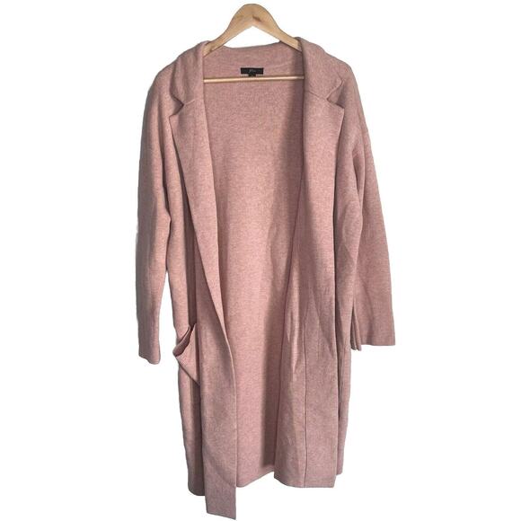 J.Crew Women's Pink Ella Open Front Long Sweater Blazer Cardigan Sweater Medium - Picture 1 of 7